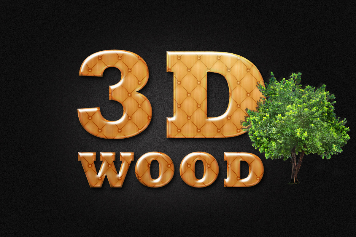 3d wood effect, a Layer Style Add-On by Chuhe86 (Photo 4 of 4)
