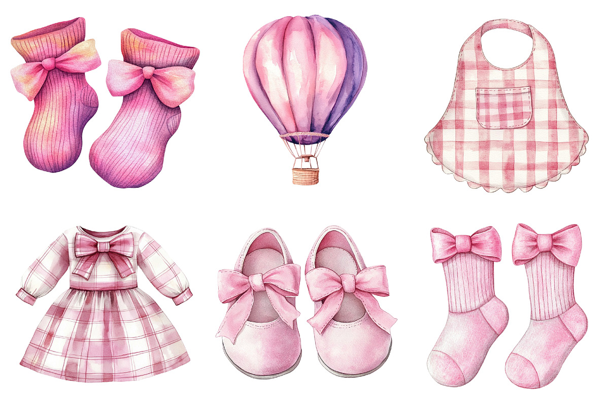 Burgundy Baby Girl Clipart, an Illustration by CitraGraphics (Photo 3 of 5)