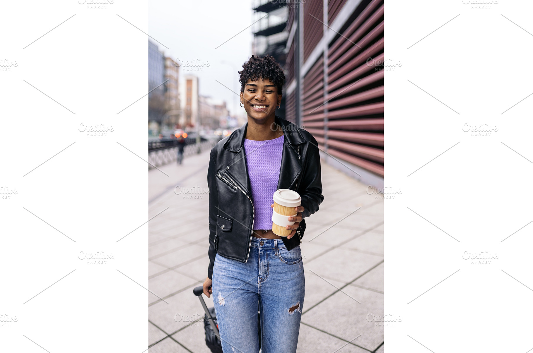 Happy Young Afro Tourist Woman, a Person Photo by nunezimage