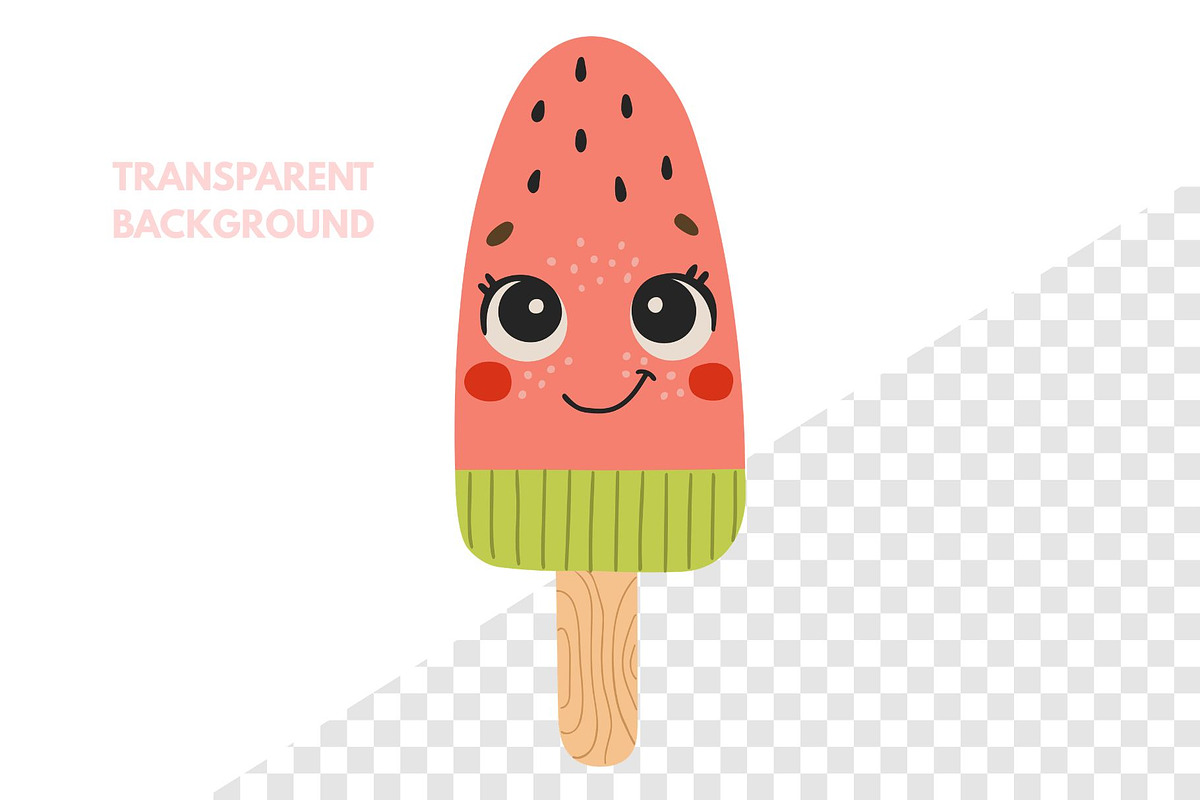 Cute Ice Cream Illustration, a Food Illustration by ⋒DesignECShop⋒ (Photo 2 of 3)