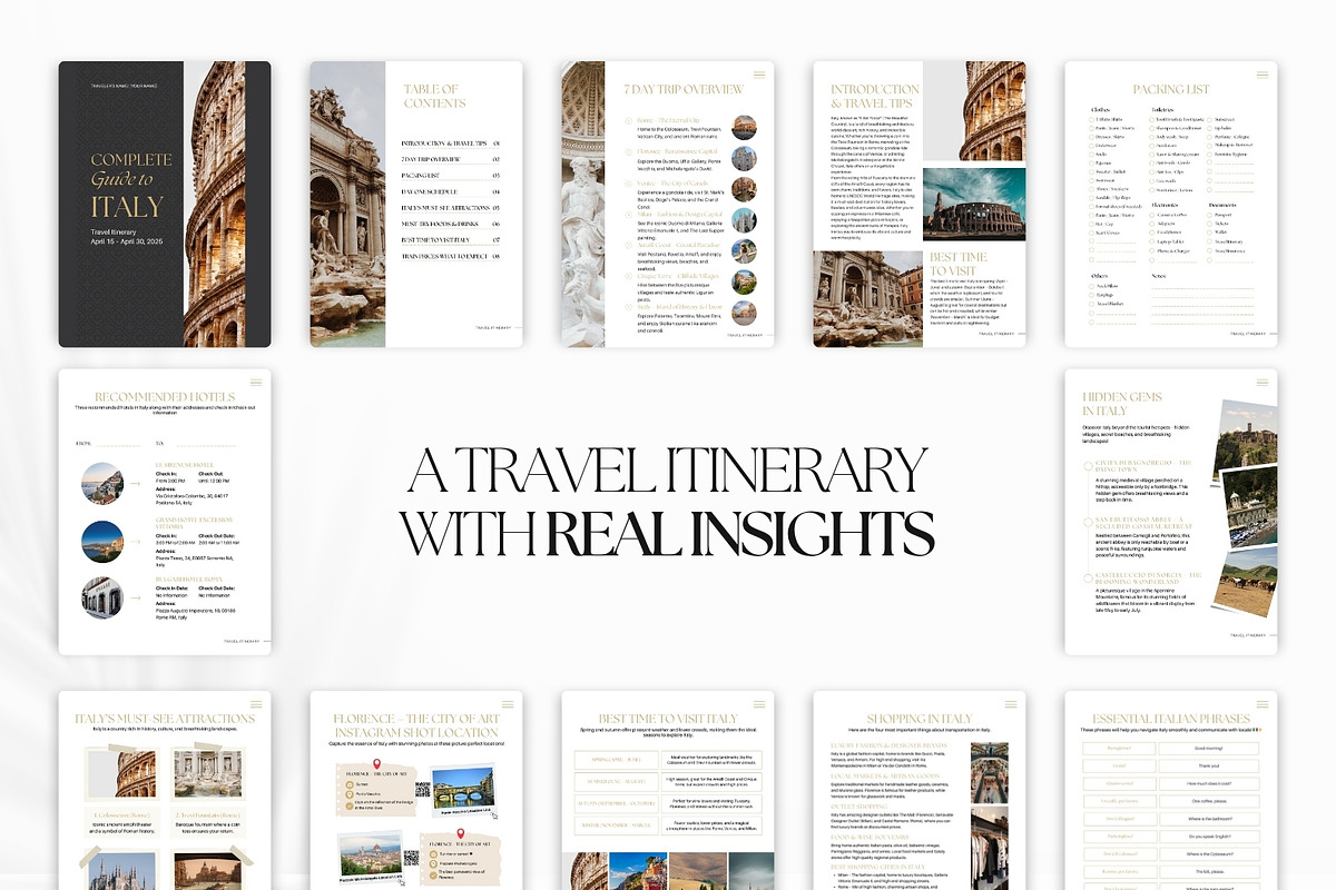 Italy Travel Itinerary Template, a Magazine Template by Pulsecolor (Photo 9 of 9)