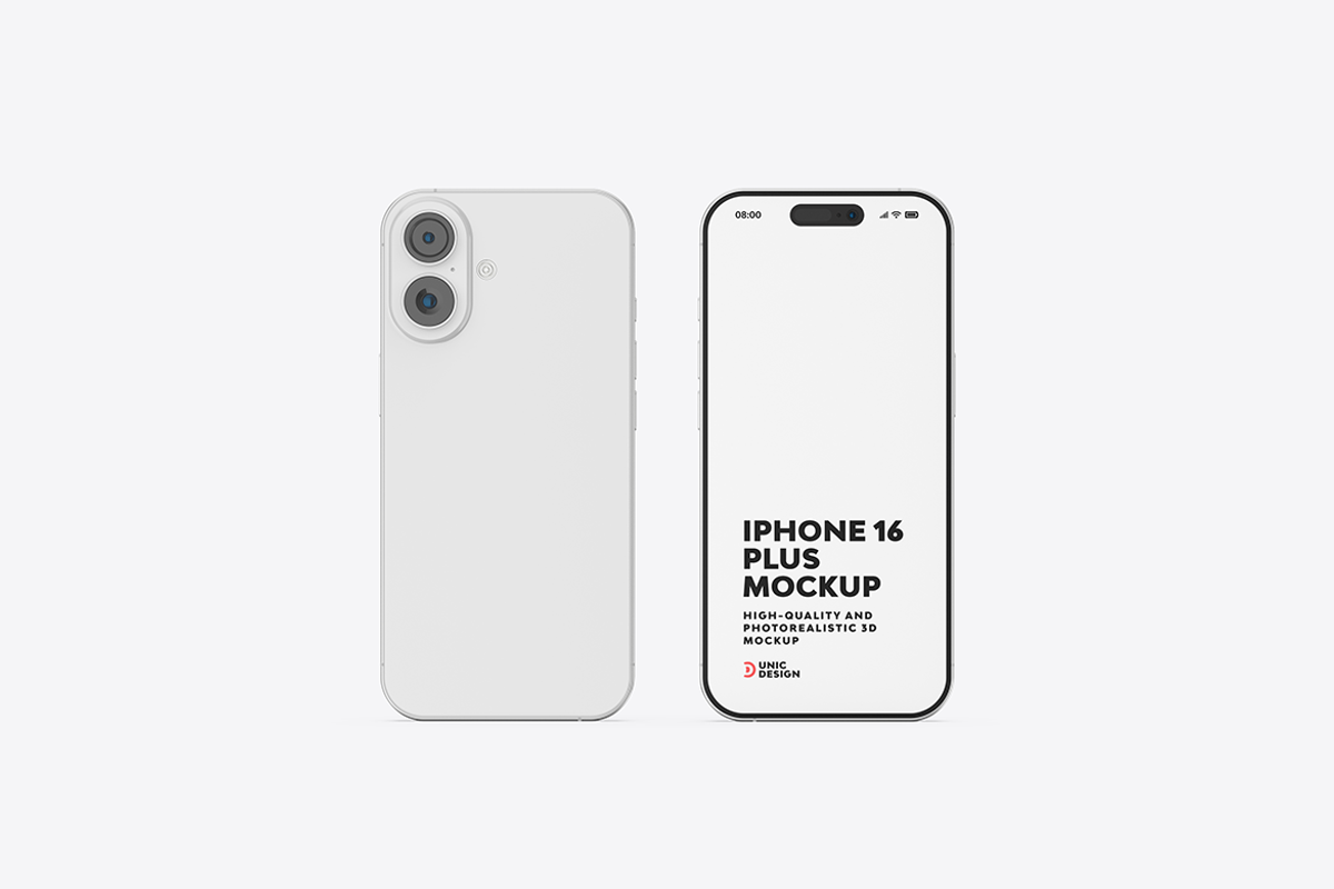 iPhone 16 Plus Mockup, an iPhone Mockup by UnicDesign (Photo 13 of 21)
