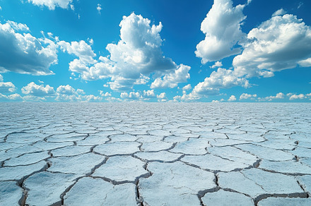 Expansive dry landscape under a brig, a Photo by Tanuart