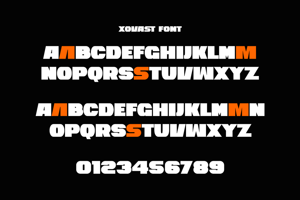 Xovast - Bold Sports Car Font, a Sans Serif Font by Iqsiart Studio (Photo 12 of 14)