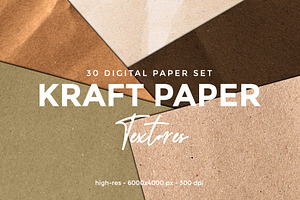 Kraft Paper Textures Set