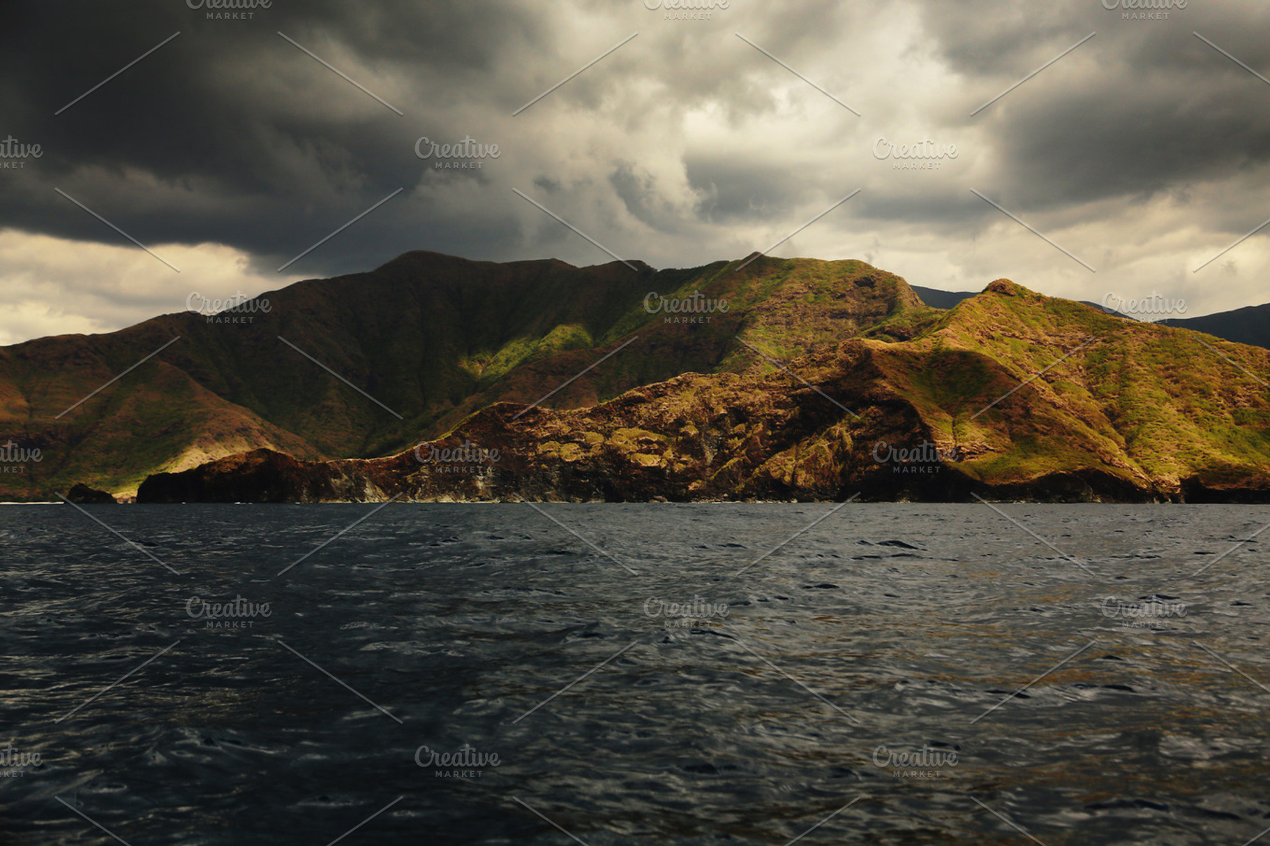 Mountains Against Sea, a Background Photo by Dæmon Ex Machina