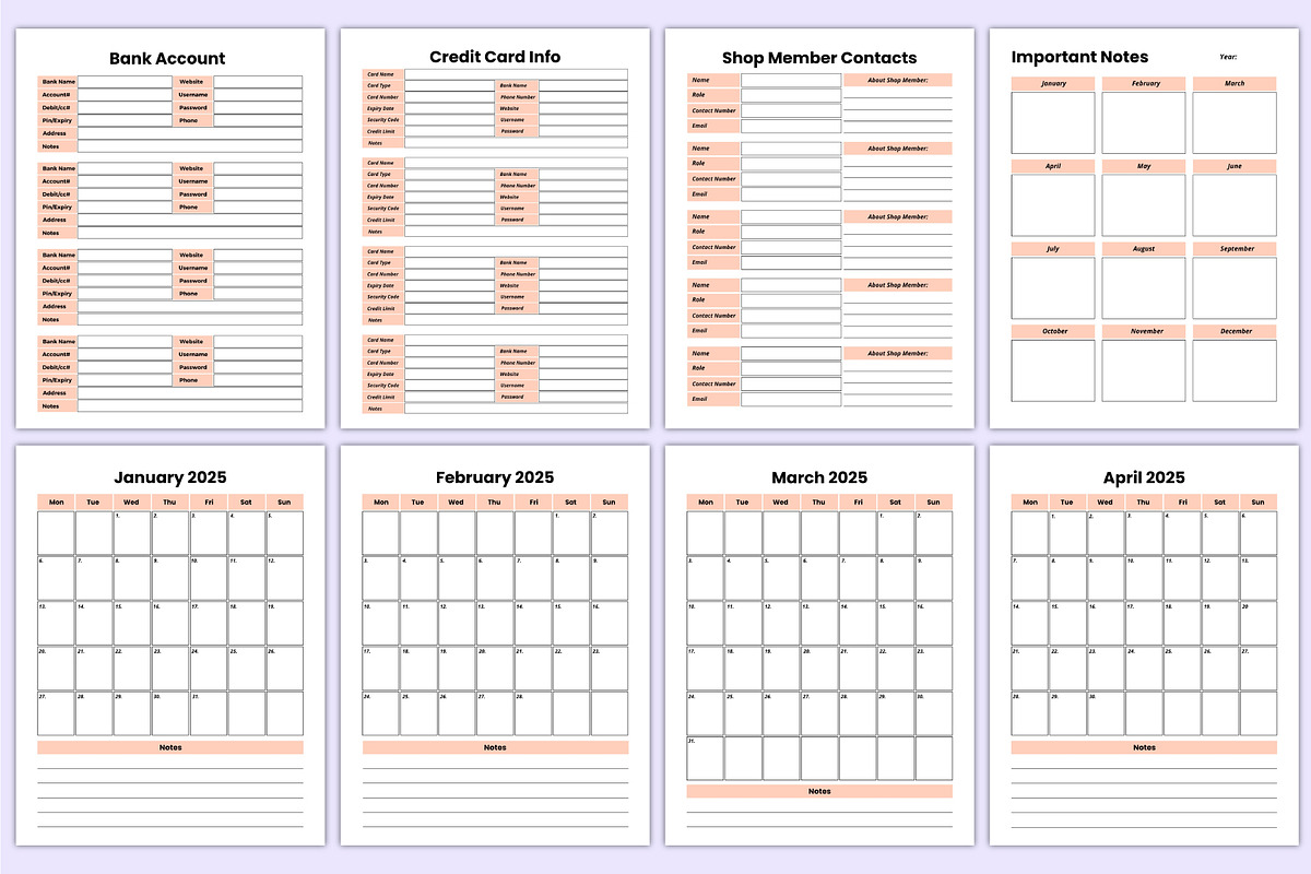 2025-26 Side Hustle Planner Canva, a Stationery Template by Mustafiz (Photo 3 of 11)