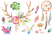 Watercolor bo-ho set, an Illustration by artnLera (Thumbnail 2 of 3)