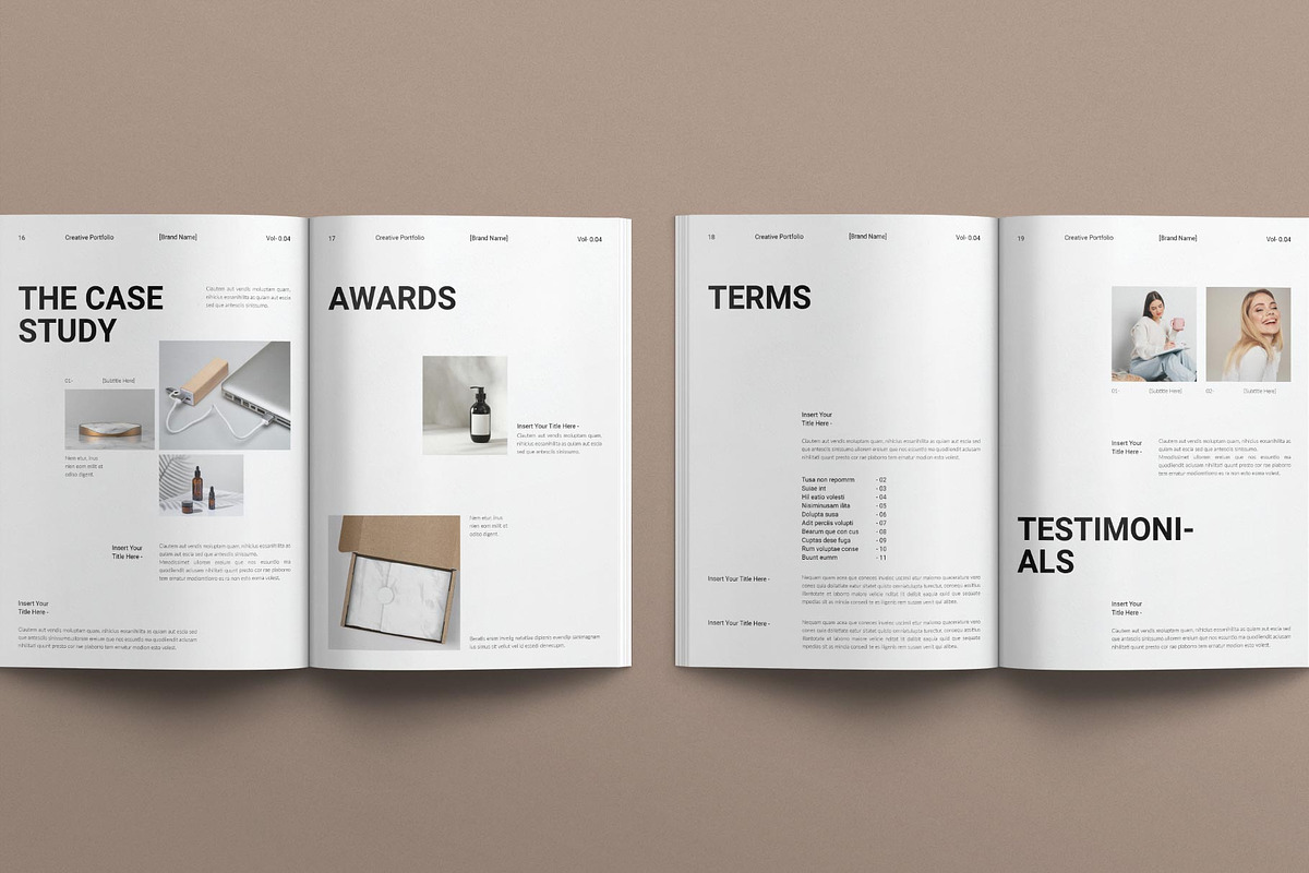 Creative Portfolio Layout Design, a Brochure Template by MassiveCreator (Photo 7 of 8)