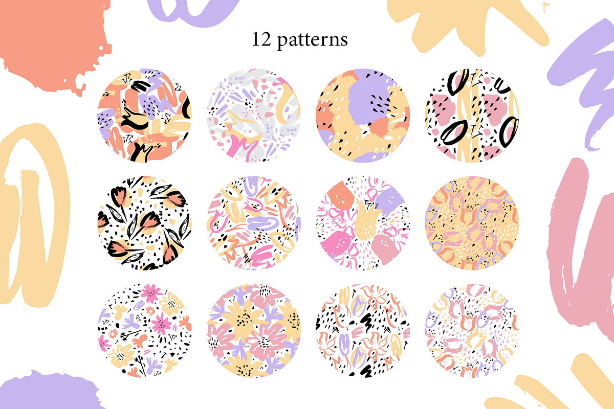 Spring flowers. Patterns collection, a Pattern Graphic by Maru_art (Photo 2 of 13)