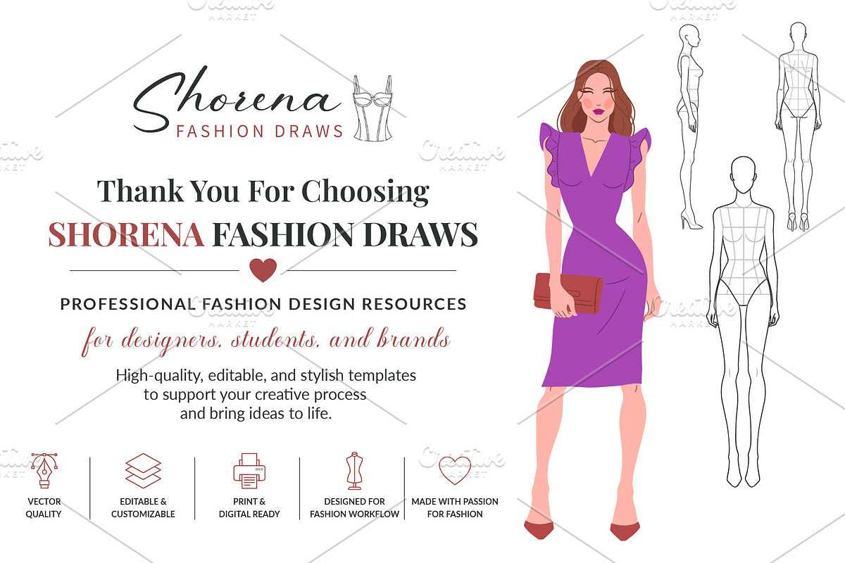 Female Fashion Croquis High Heels, a Person Illustration by Shorena Fashion Draws (Photo 8 of 8)