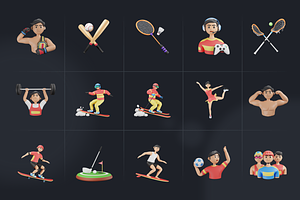 3D Sport Icons