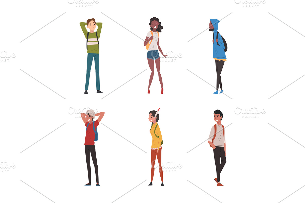 Diverse International College or, a Person Illustration by TopVectors