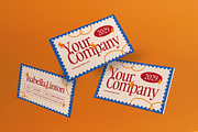 Cream Flat Design Business Card, a Business Card Template by graphicook (Thumbnail 1 of 3)