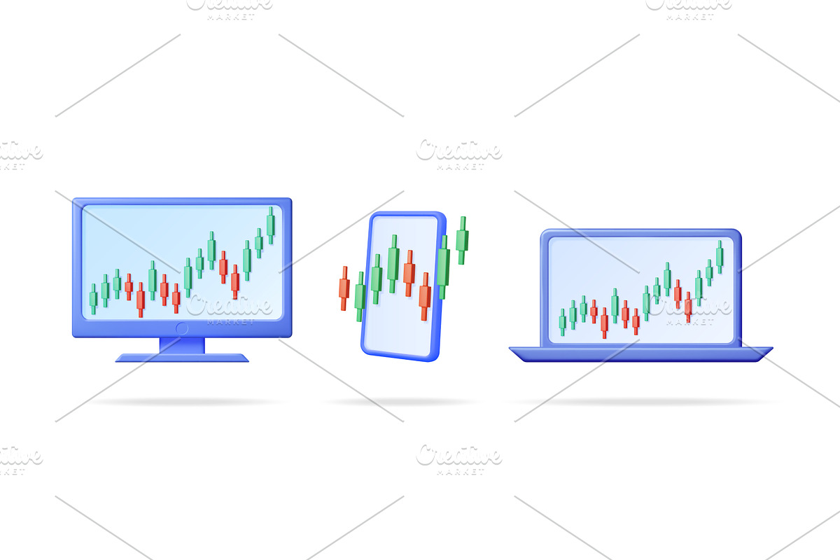 Stock market chart displayed on, a Finance Illustration by Abscent