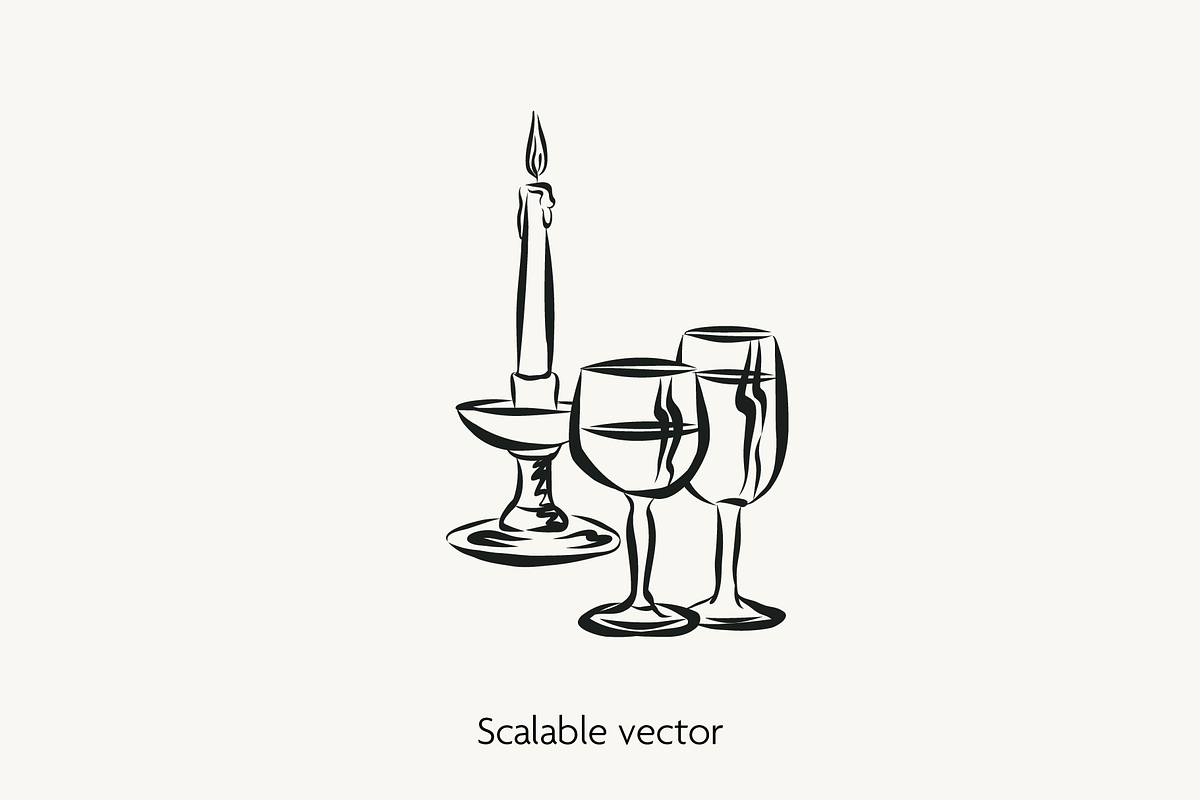 Wine & Dine Vector Bundle, a Food Illustration by Little Gremlin (Photo 6 of 7)