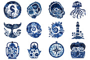 Preppy Coastal Ocean Clipart Bundle, a Seasonal Illustration by CitraGraphics (Thumbnail 2 of 5)