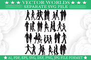 People Walking Svg, Walkings Svg, an Object Graphic by VectorWorlds (Thumbnail 1 of 3)
