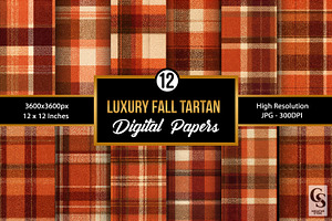 Luxury Autumn Plaid Seamless Pattern