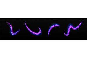 Blue Neon glow Art Streak Speed, an Illustration by skripnikbb