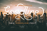 Goodline - Monoline Font + Extras, a Script Font by endita (Thumbnail 1 of 9)