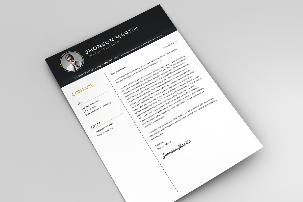 Clean Resume template, a Resume Template by Divergent Studio (Photo 3 of 4)