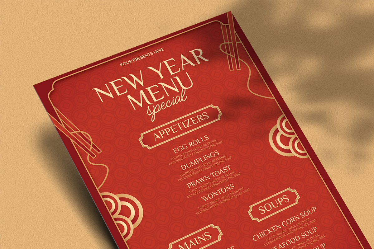 Lian - Chinese New Year Menu Flyer, a Flyer Template by Attype (Photo 4 of 4)