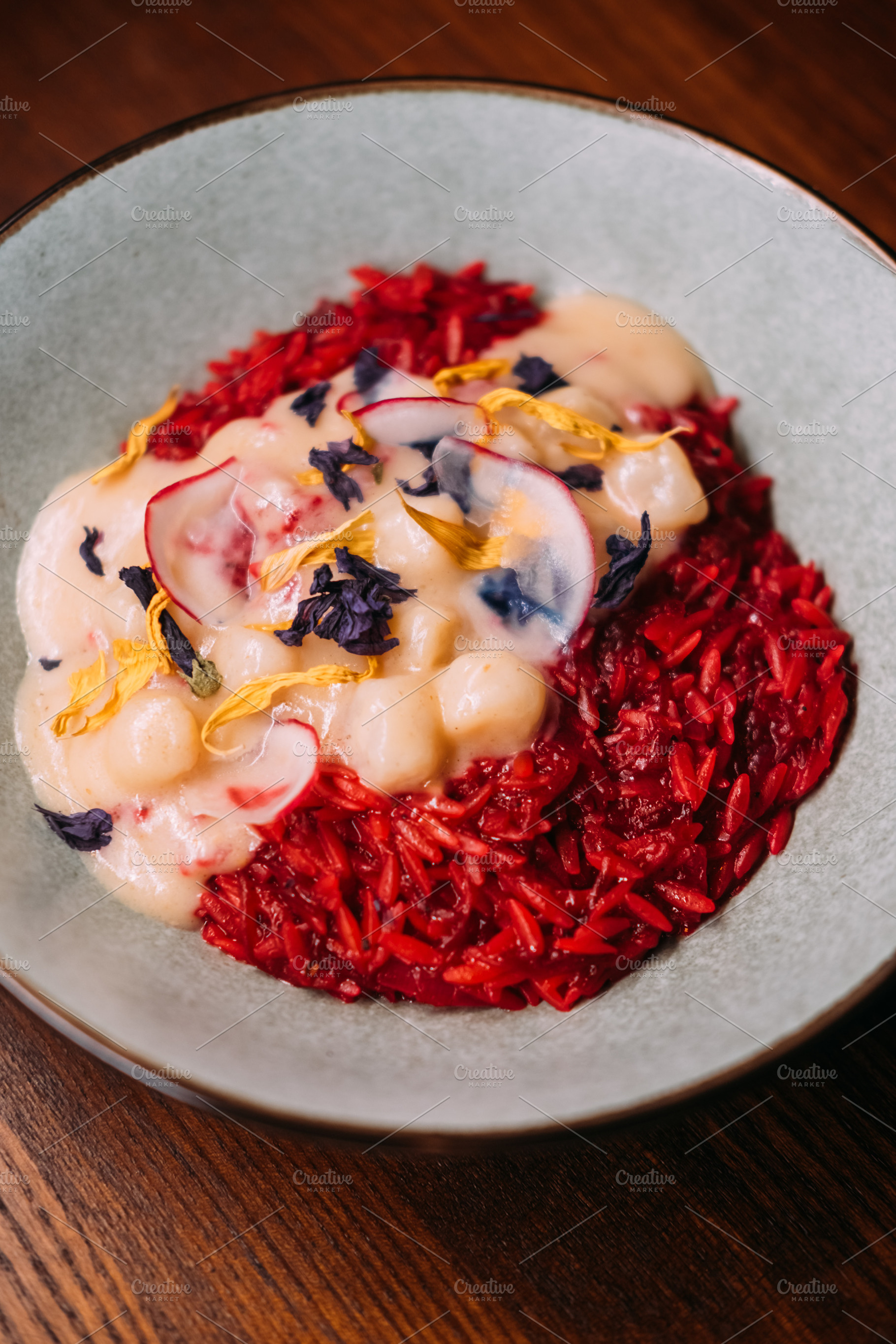 Gourmet dish shellfish recipe paella seafood rice, a Food & Drink Photo by Photo Drive Studio