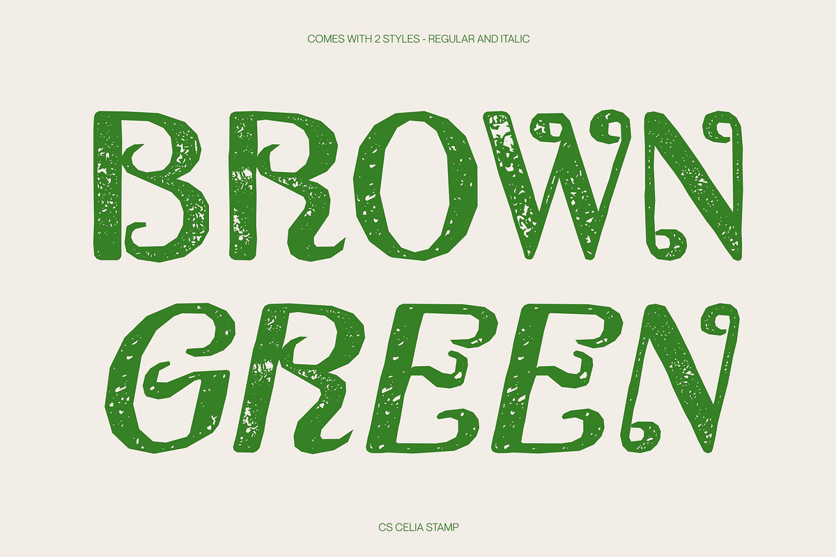CS Celia Stamp, a Sans Serif Font by Craft Supply Co. (Photo 3 of 8)