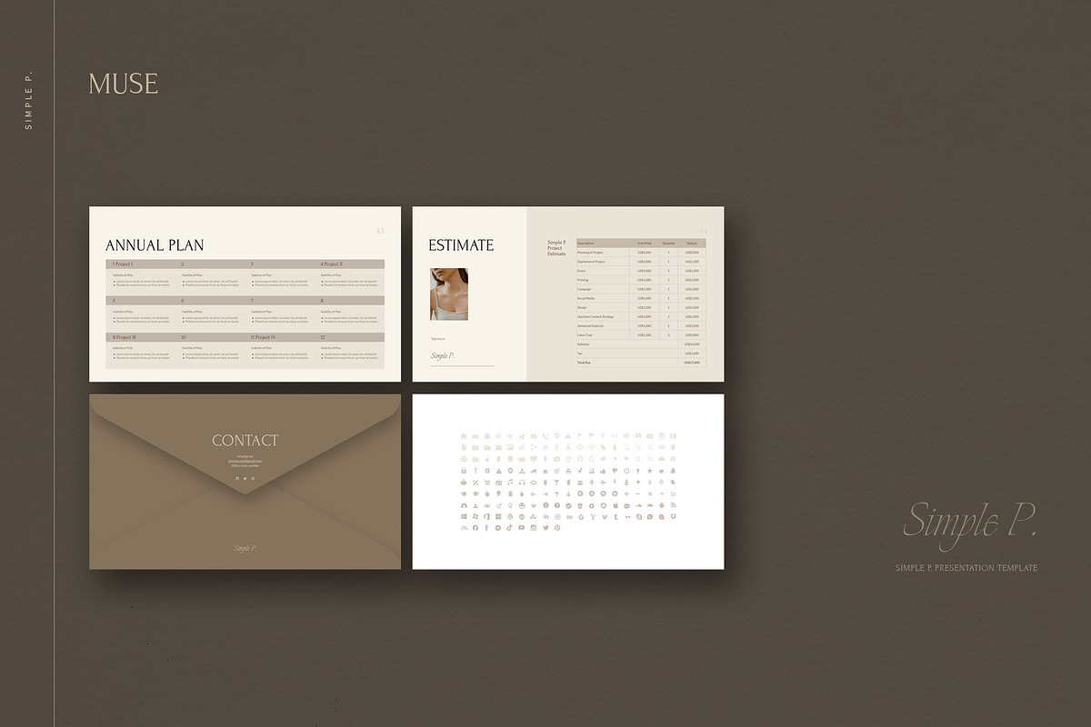 Muse PowerPoint Template, a Presentation Template by Simple P. (Photo 10 of 12)