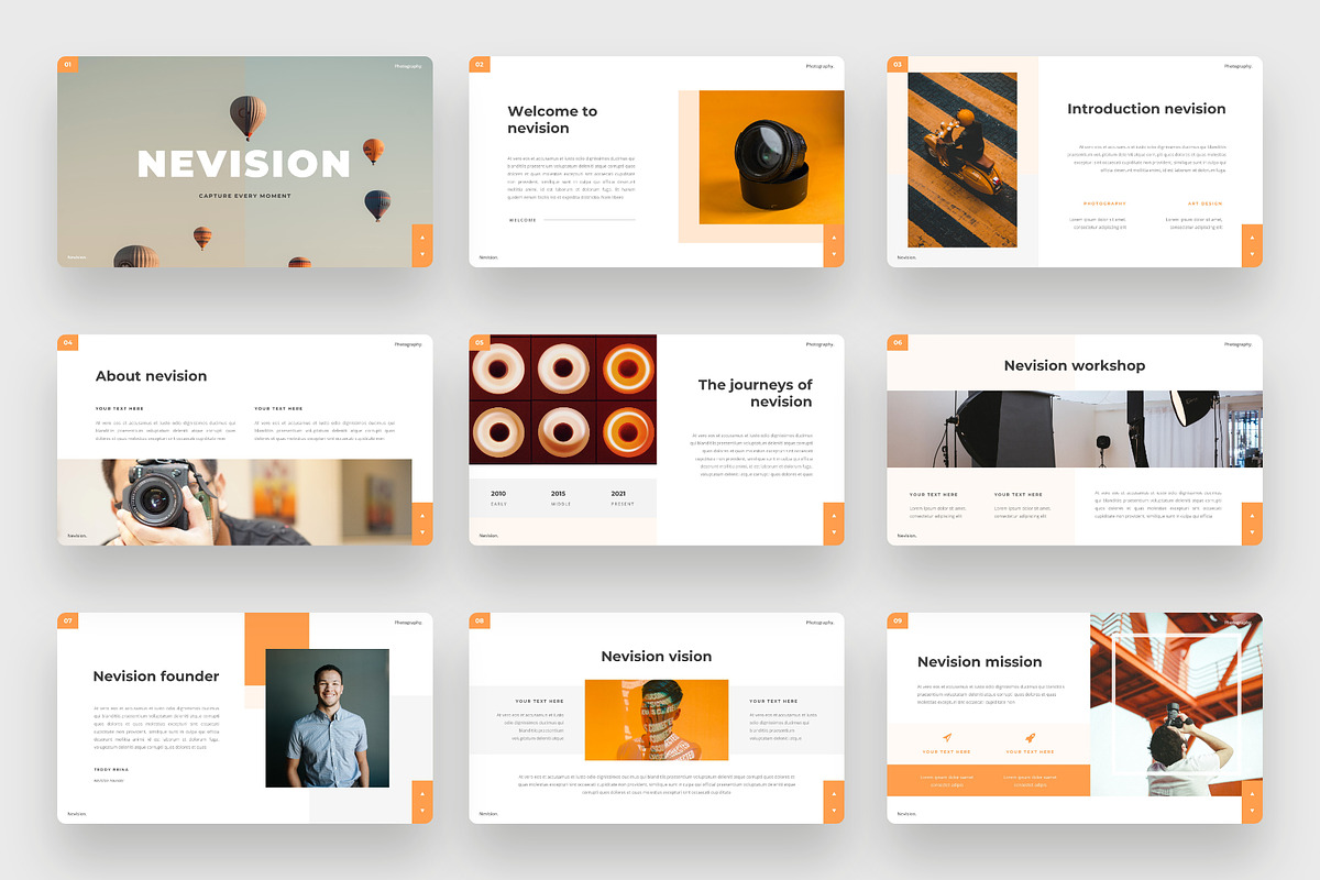 Nevision - Photography Google Slides, a Presentation Template by BeadyLab (Photo 2 of 6)
