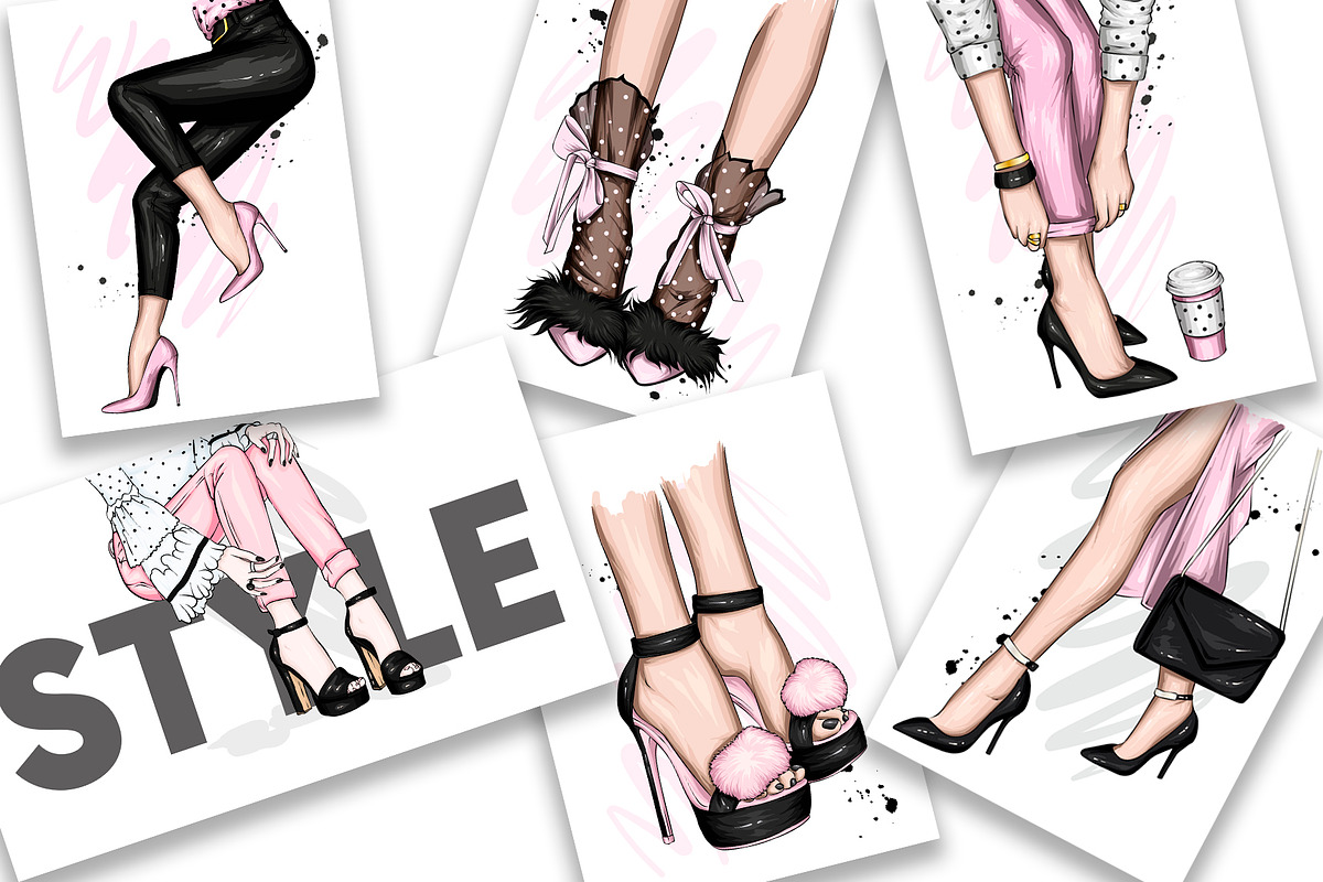 Stylish high-heeled shoes. Vector., a Person Illustration by Vitaliy Grin (Photo 2 of 3)