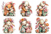 Whimsical Mother's Day Bunny Clipart, an Illustration by Daily.Designs (Thumbnail 3 of 7)