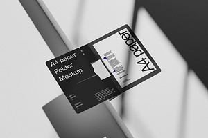 A4 Paper Folder Mockup