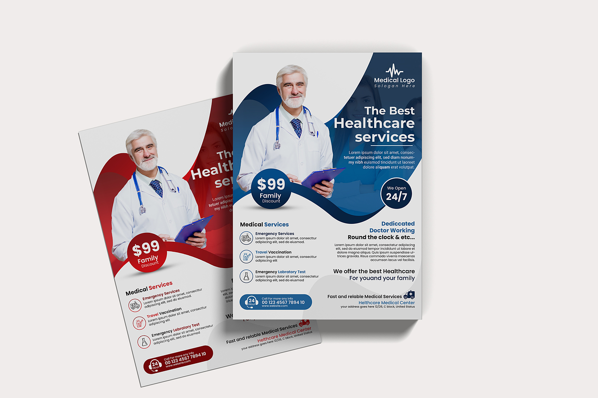 Medical & Health Flyer Template (Edi, a Flyer Template by Creativpixl (Photo 4 of 6)