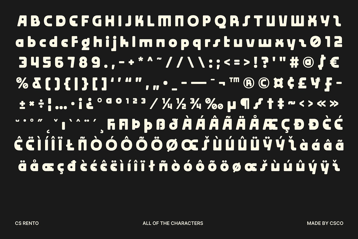 CS Rento – Bold Display Font, a Sans Serif Font by Craft Supply Co. (Photo 8 of 8)