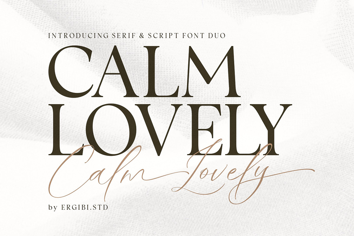 Calm Lovely - Font Duo, a Sans Serif Font by ErgibiStudio (Photo 1 of 11)