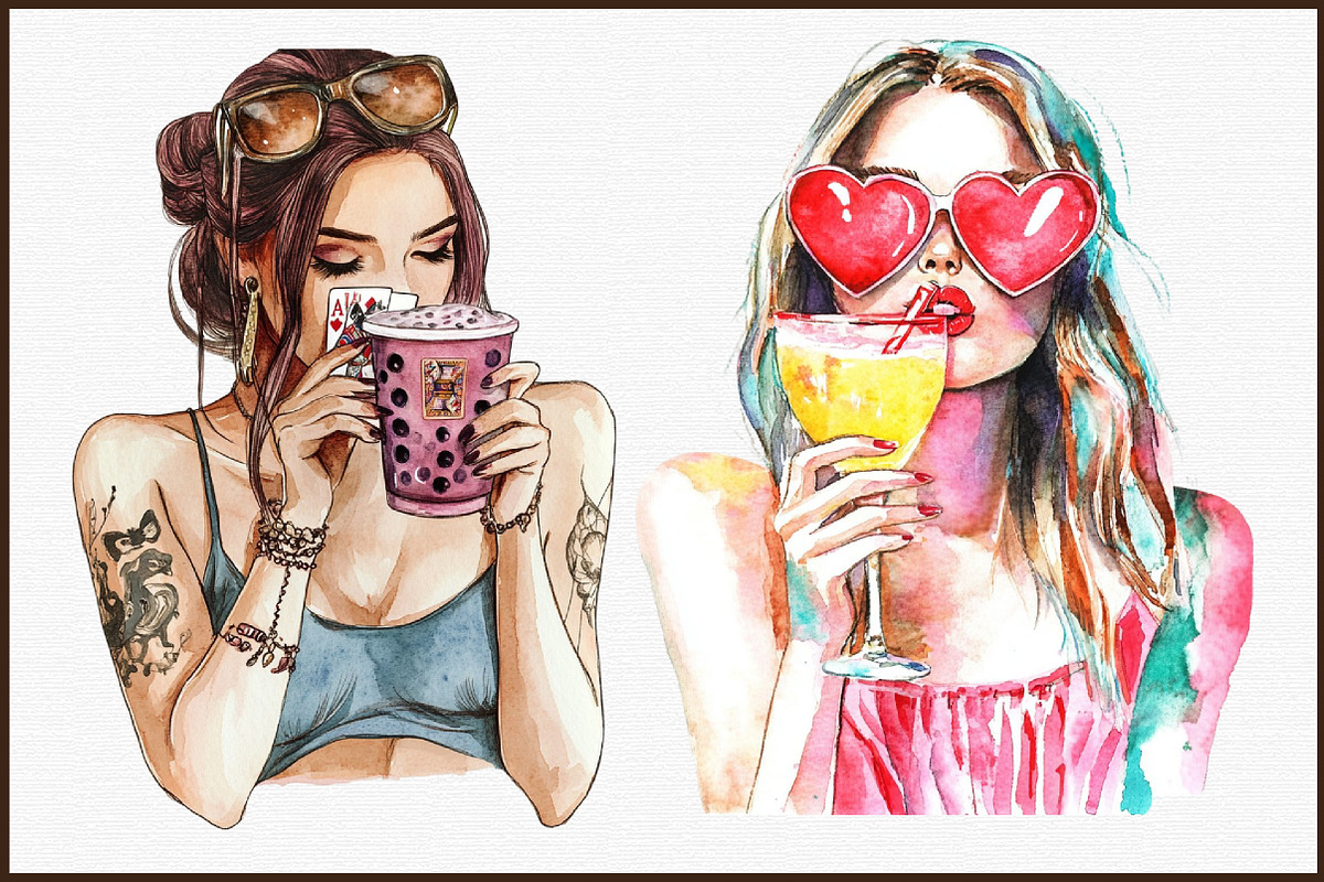 Las Vegas Girls Summer Clipart, an Illustration by Sublimation Artist (Photo 3 of 6)