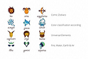 6 zodiac sets 204+ illustrations, an Illustration by VecRas (Thumbnail 8 of 17)