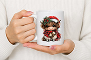 Plaid Christmas Cow PNG Clipart, a Seasonal Illustration by Canvas Craft (Thumbnail 9 of 10)