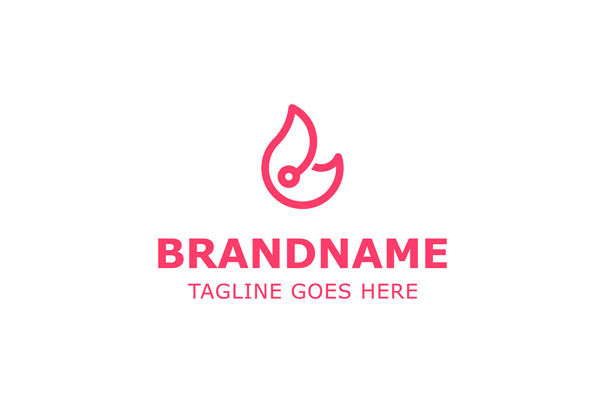 Fire Technology Monoline Modern Logo, a Branding & Logo Template by Pray Art Design Studio (Photo 1 of 2)