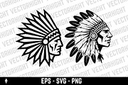 Logo of a Native American man, a Person Illustration by Vectorhight (Thumbnail 3 of 3)