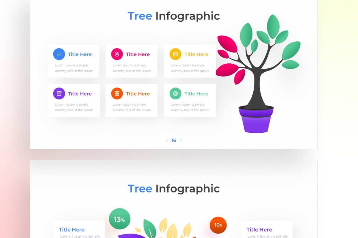 Tree PowerPoint Infographic Template, a Presentation Template by Digitcase x Wealthwells (Photo 4 of 4)