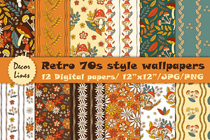 Retro 70s style wallpapers
