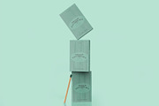 3d Stacked Matchboxes Mockup, a Print Template by The Rose Project (Thumbnail 1 of 3)