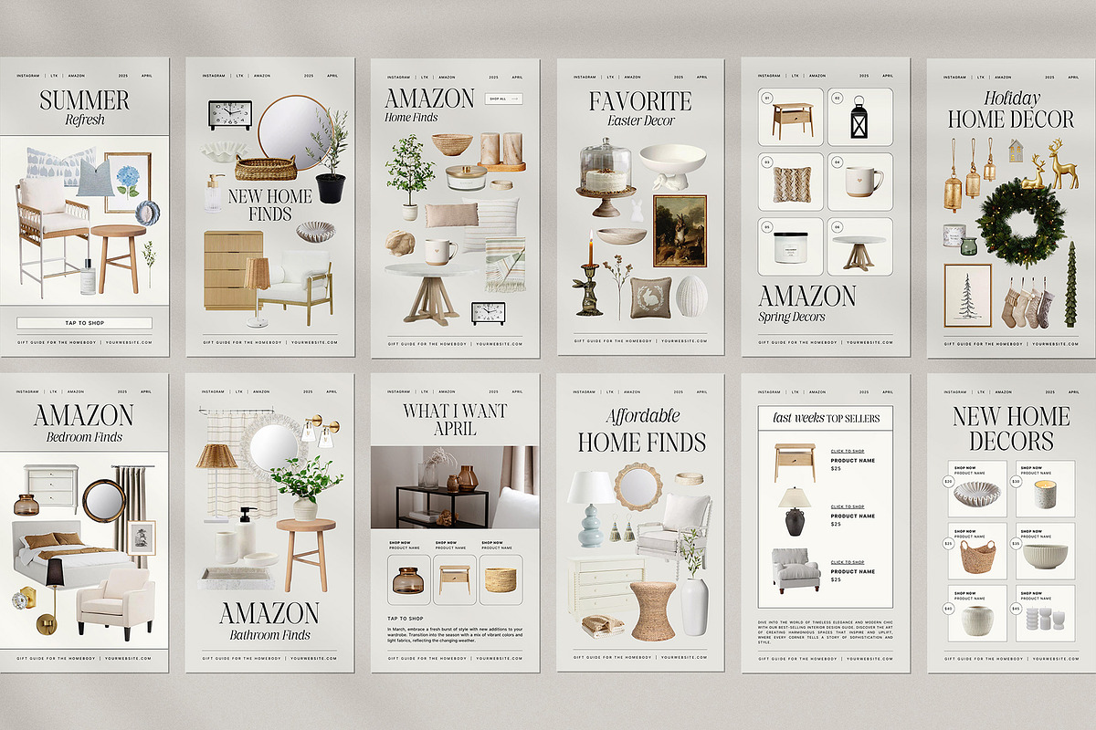 20 Canva Interior LTK Template | Amare Creative