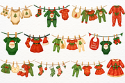 First Christmas PNG Baby Shower Set, a Seasonal Illustration by SugarCloudStudioArt (Thumbnail 3 of 5)