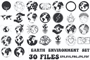 Earth Environment Icon Set, a Finance Illustration by Designer_Momina (Thumbnail 1 of 31)
