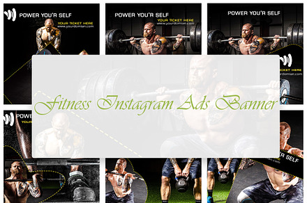 10 Fitness Instagram Ads Banner