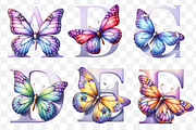 Butterfly Purple Alphabet and Number, a Symbol Font by Bubble Pixel (Thumbnail 3 of 9)